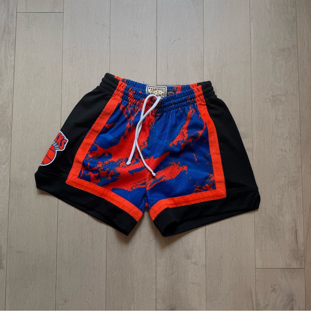 Mitchell & Ness Blue and Orange Athletic Shorts